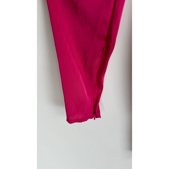 Mac Duggal Structured Long Sleeve Satin Mini Dress Hot Pink Womens Size 6 New - Picture 6 of 11